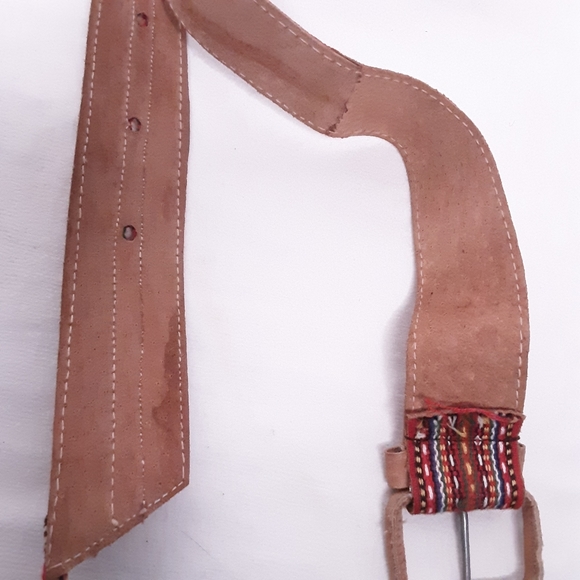 Lightweight Geometric Print Fabric Belt - Picture 6 of 6